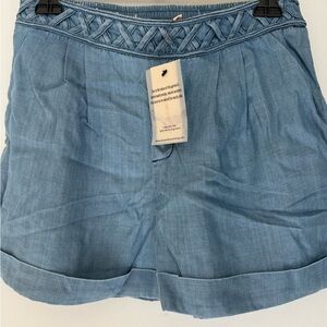 Skies Are Blue Pull-On Light Blue Jean Shorts